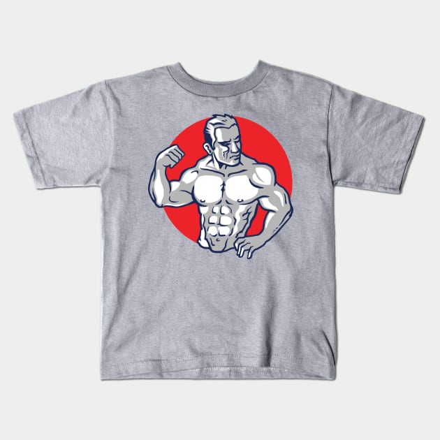 Fitness Guy Kids T-Shirt by GAGU